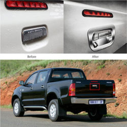 tailgate surround with integrated camera