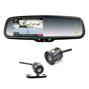 gps navigation mirror camera kit