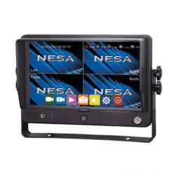 9 inch touchscreen monitor with 4 camera inputs and built in drive recorder