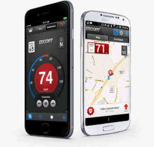 Radar and laser detectors with Escort Live mobile app