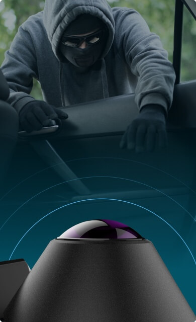 Waylens Secure 360 break in thief into vehicle